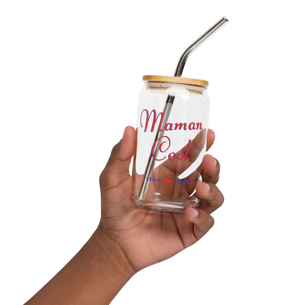 Personalized Maman Cool Glass Cup