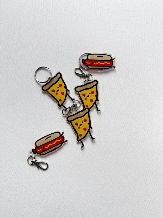Pizza Charm Key Ring
