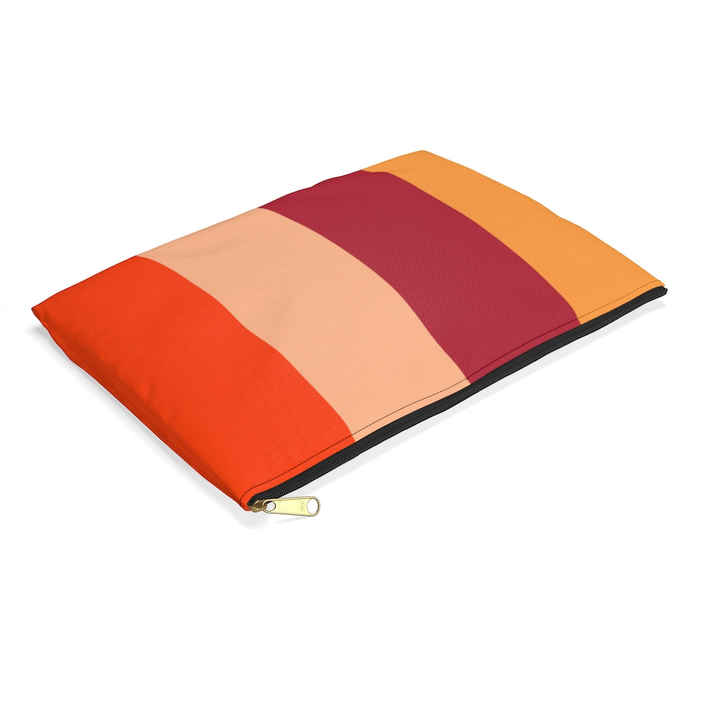 Orange Colorblock Pouch