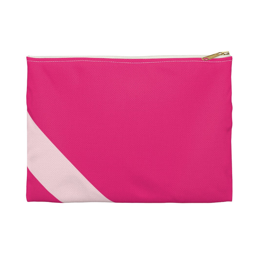 Pink Striped Pouch