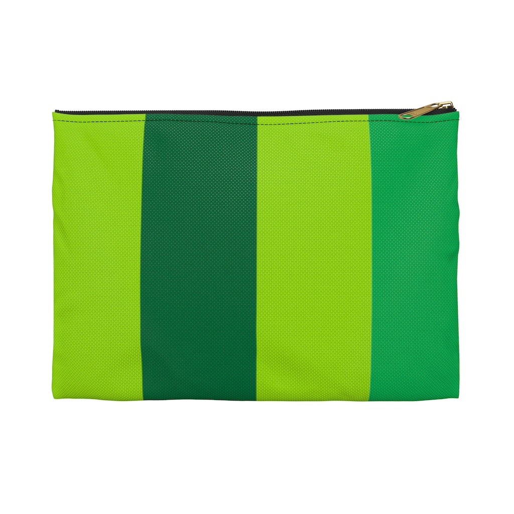 Green Colorblock Pouch