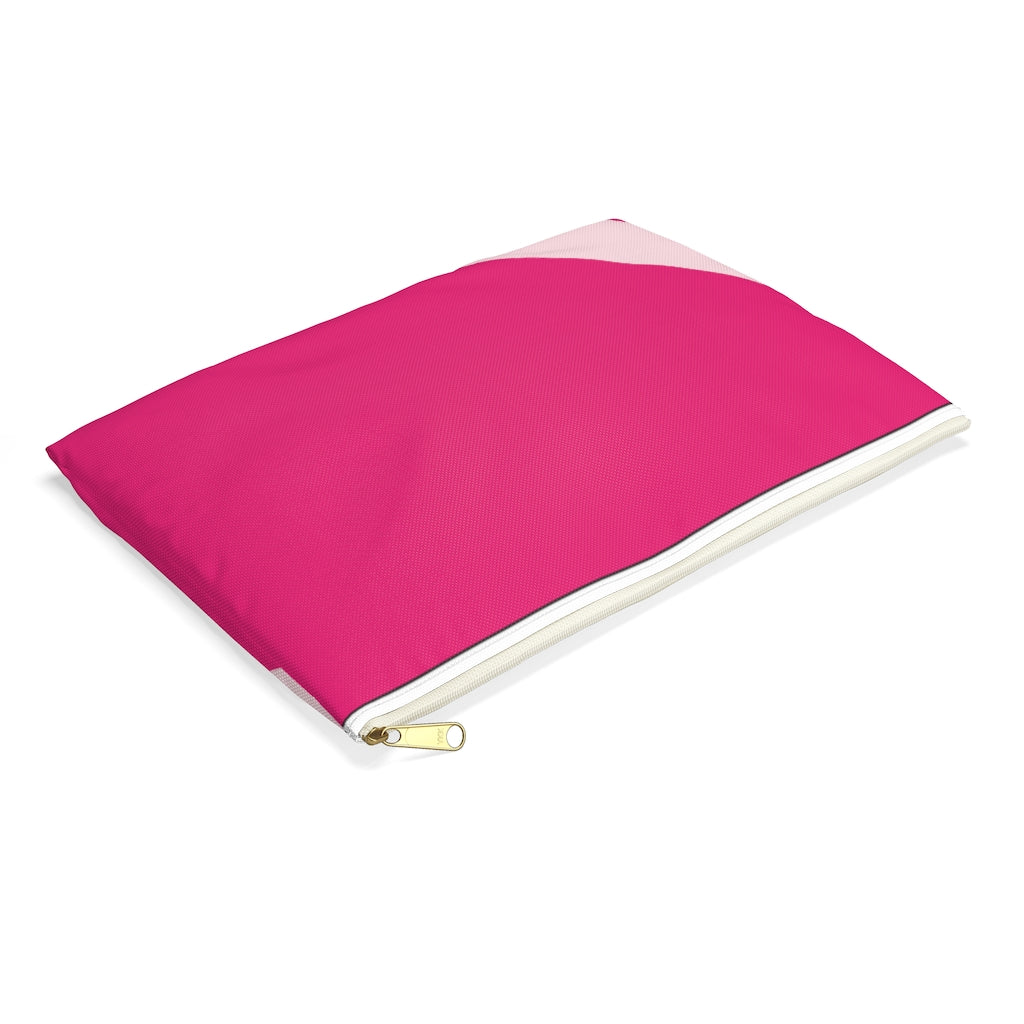Pink Striped Pouch