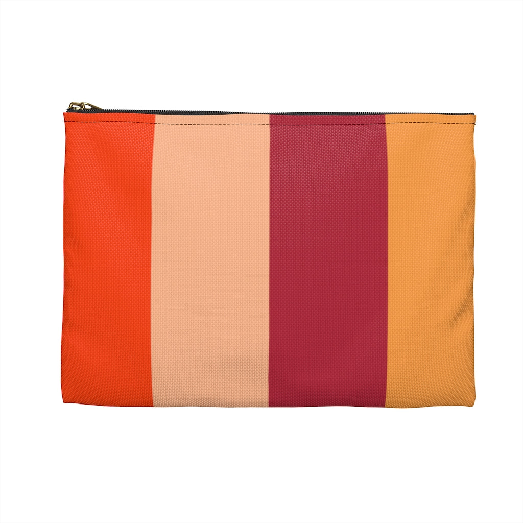 Orange Colorblock Pouch