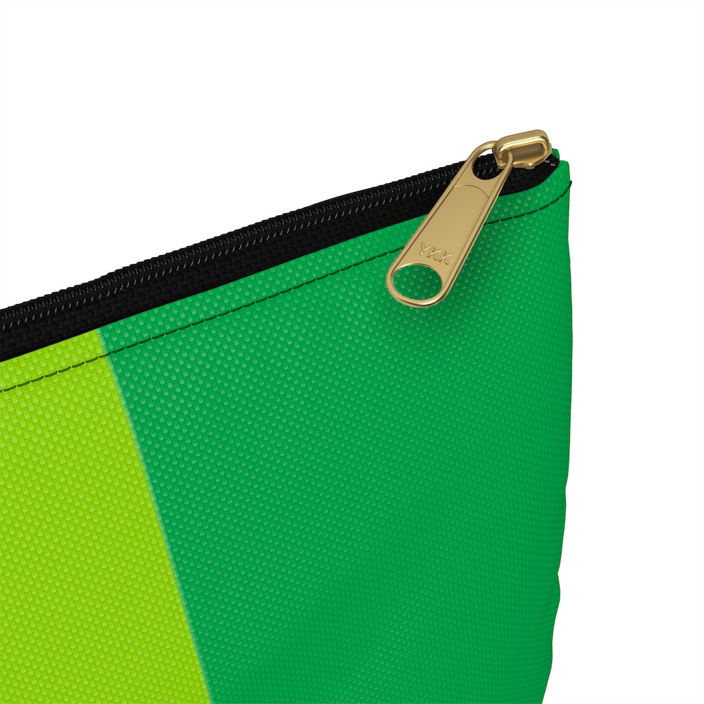 Green Colorblock Pouch