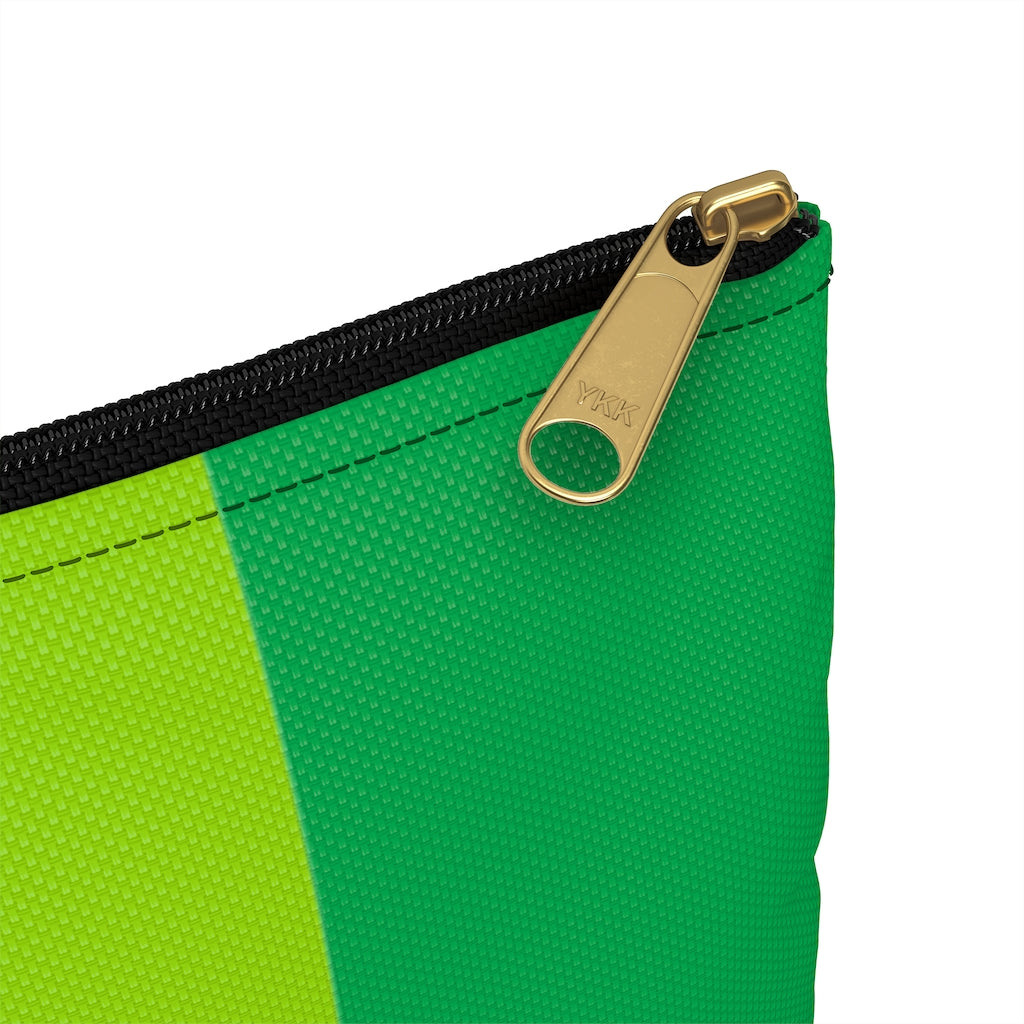 Green Colorblock Pouch