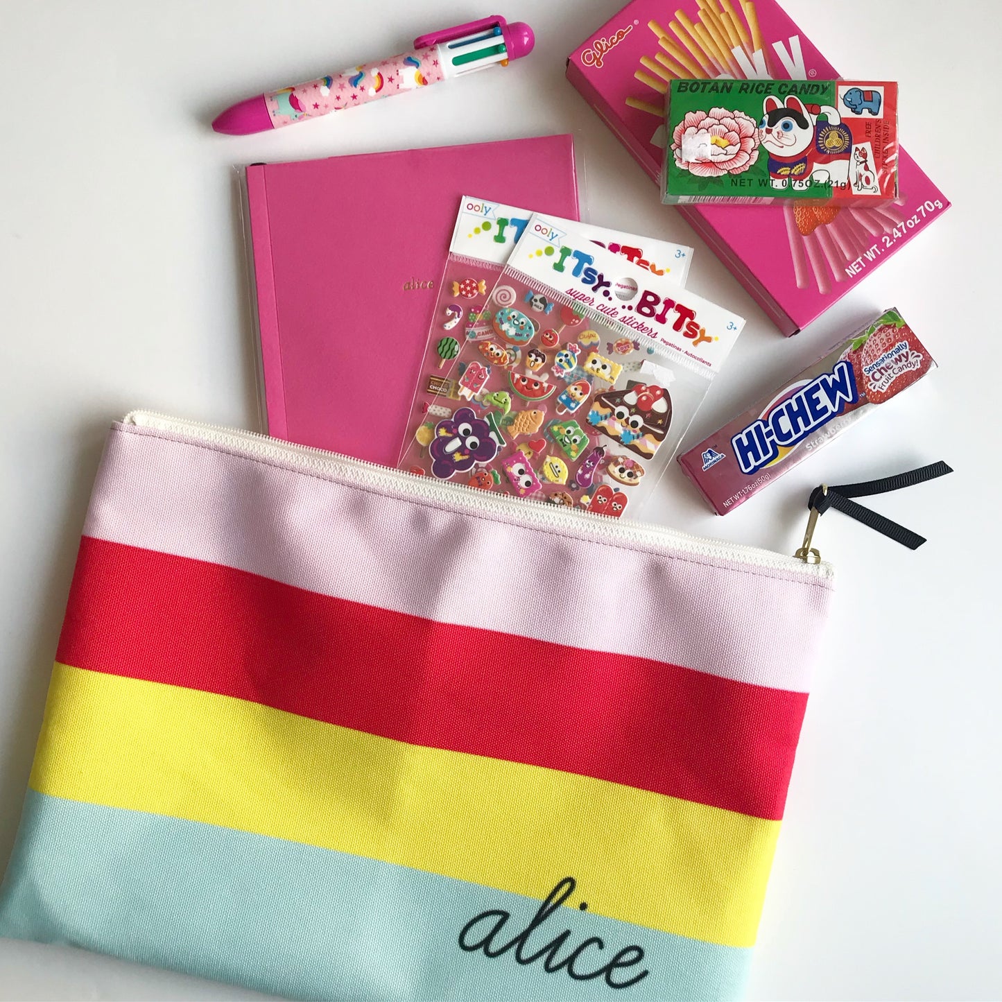 Candy Stripe Pouch