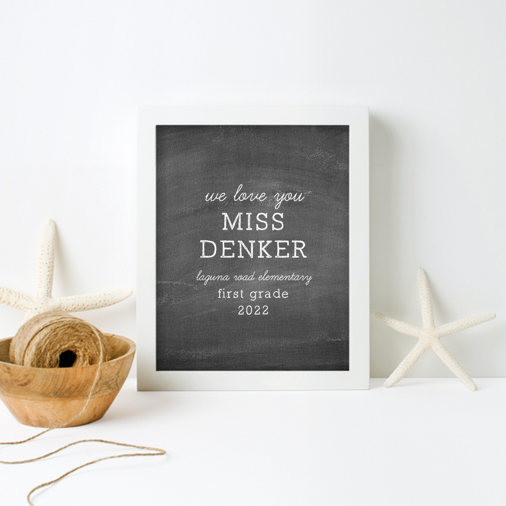 Chalkboard Teacher Print