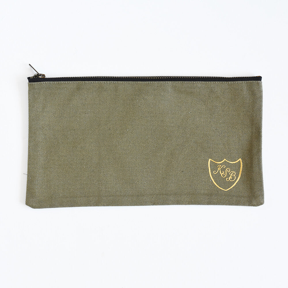 Golden Crest Pouch - green