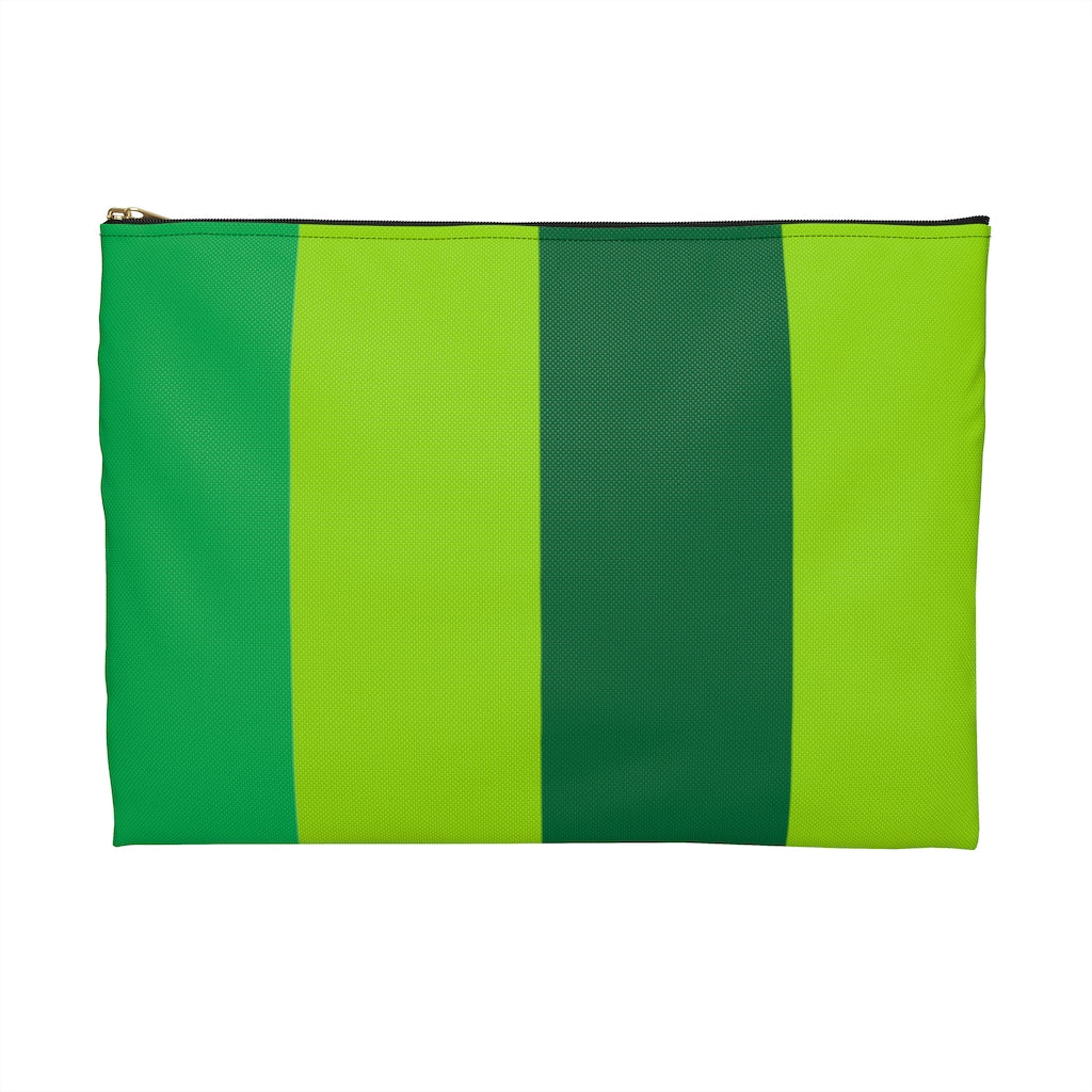Green Colorblock Pouch