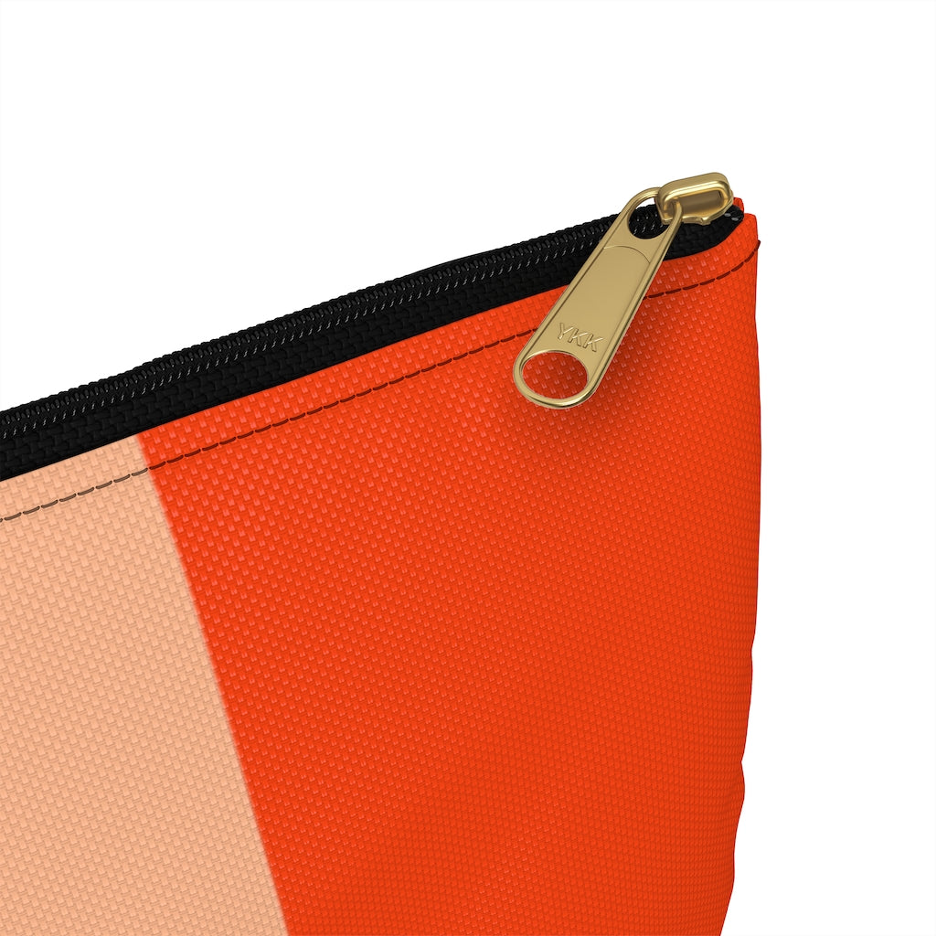 Orange Colorblock Pouch