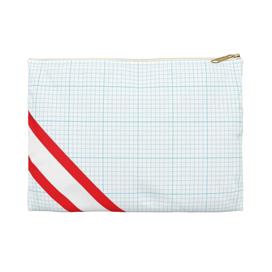 Blue Graph Striped Pouch