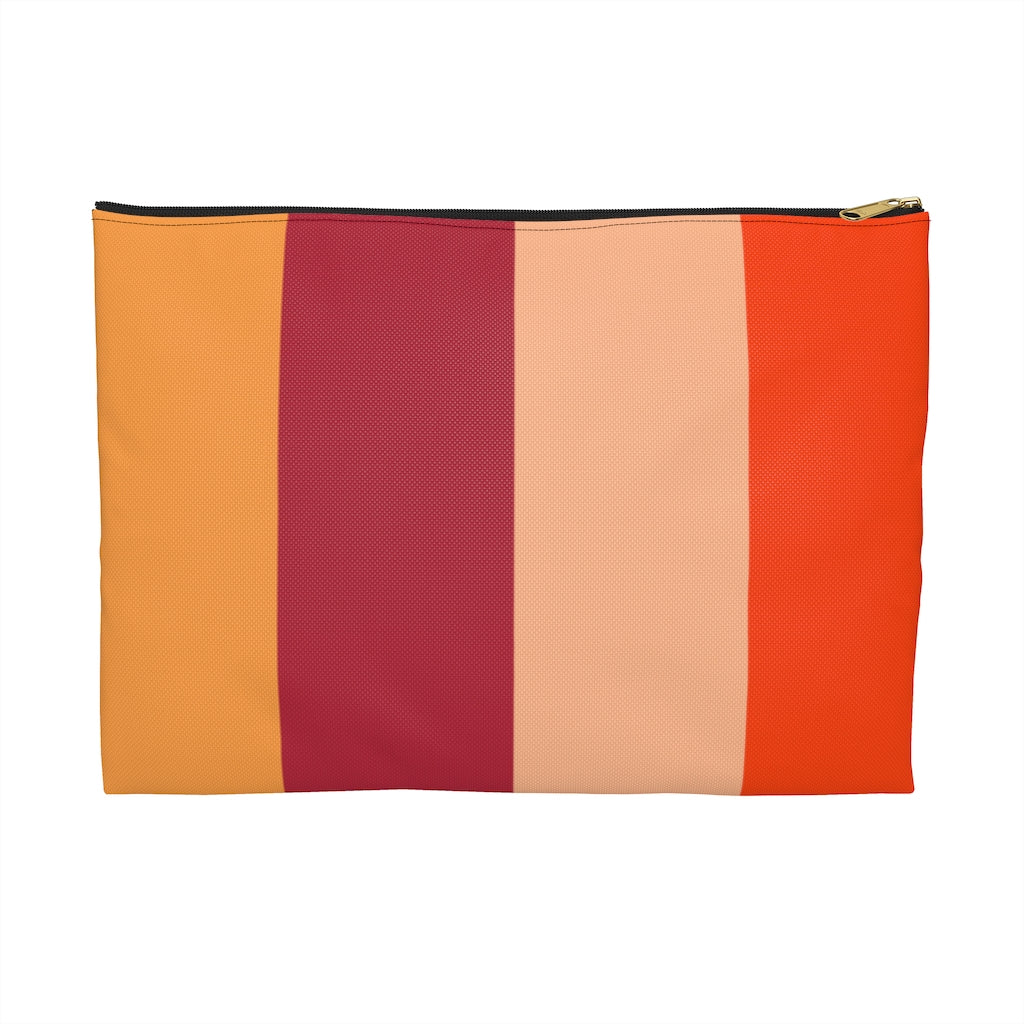 Orange Colorblock Pouch