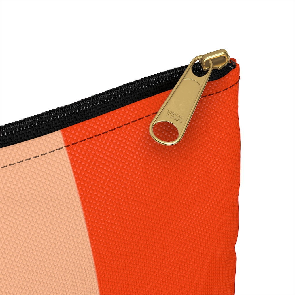 Orange Colorblock Pouch