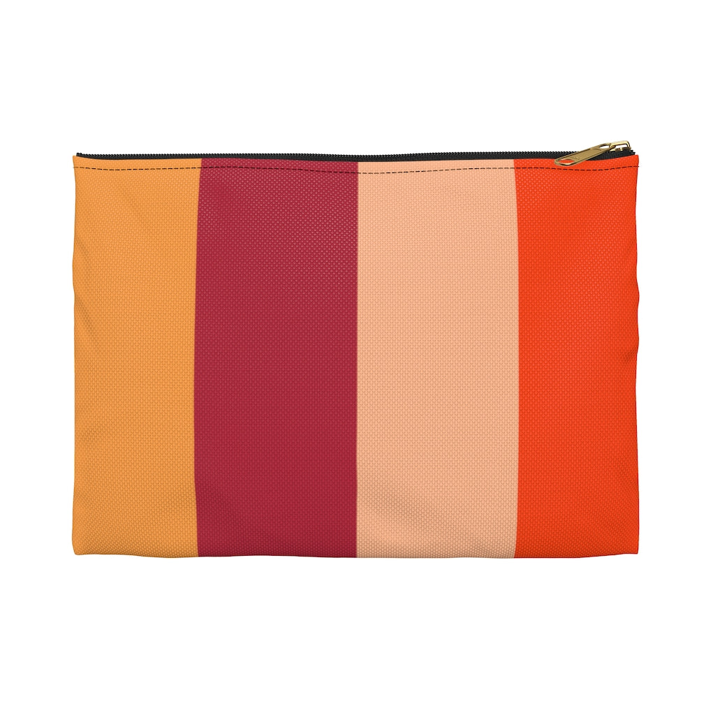 Orange Colorblock Pouch