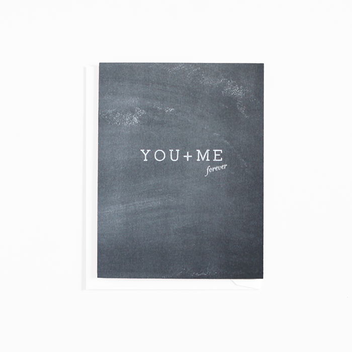 You + Me Chalkboard Card