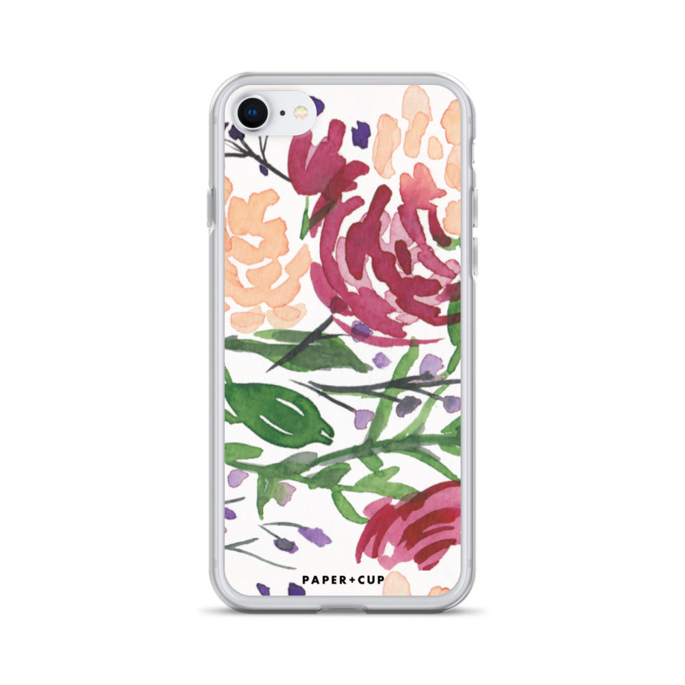 Mauve Floral iPhone Case
