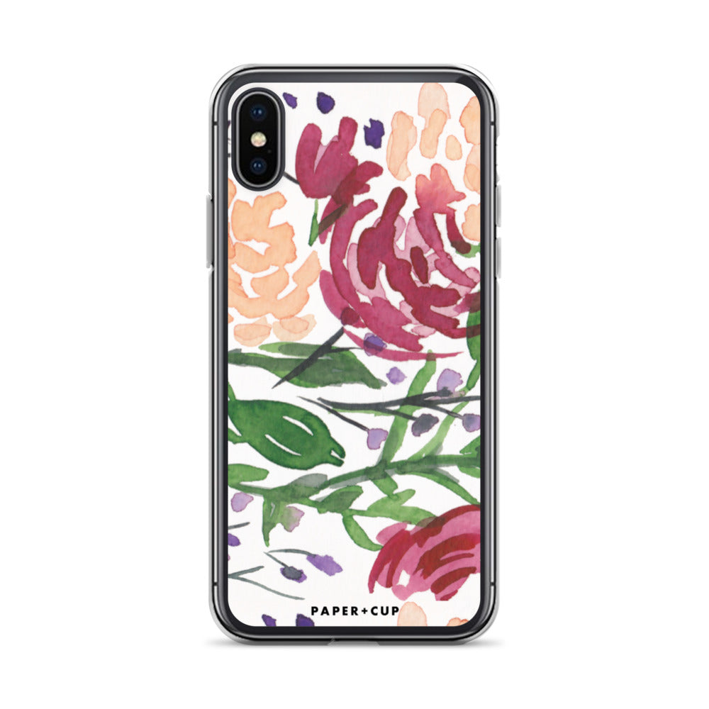 Mauve Floral iPhone Case