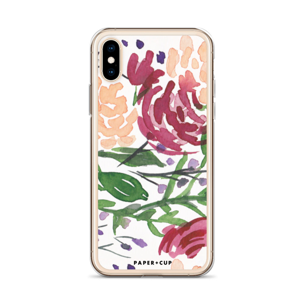 Mauve Floral iPhone Case