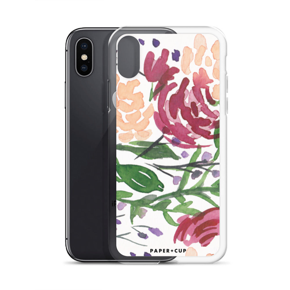 Mauve Floral iPhone Case