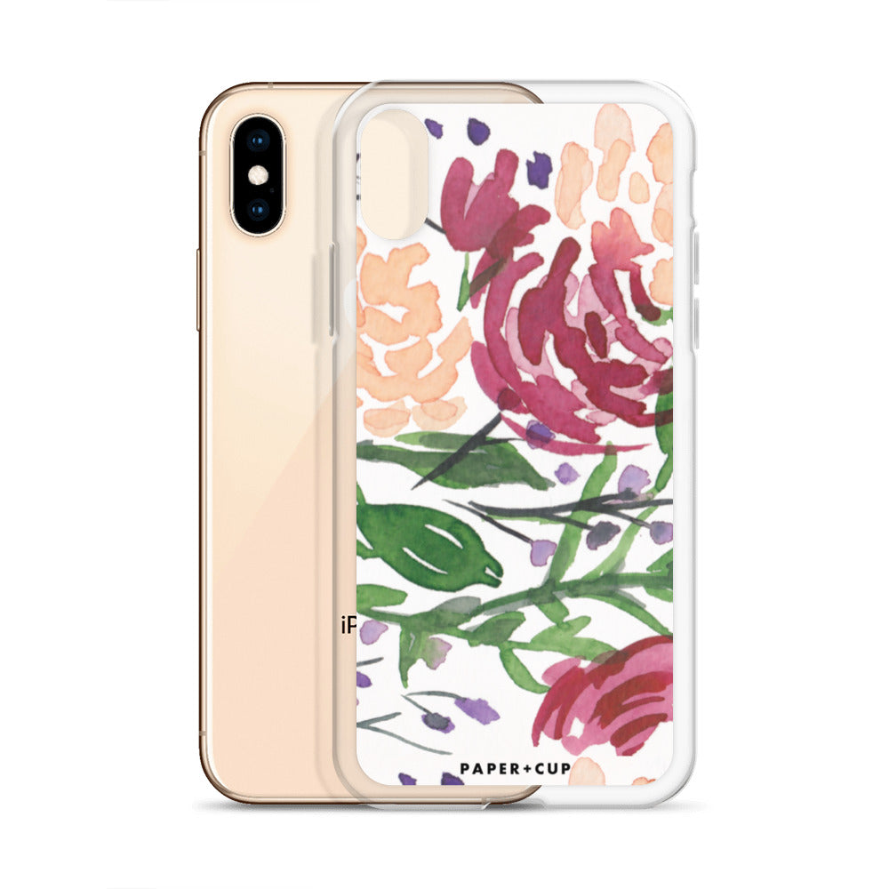 Mauve Floral iPhone Case