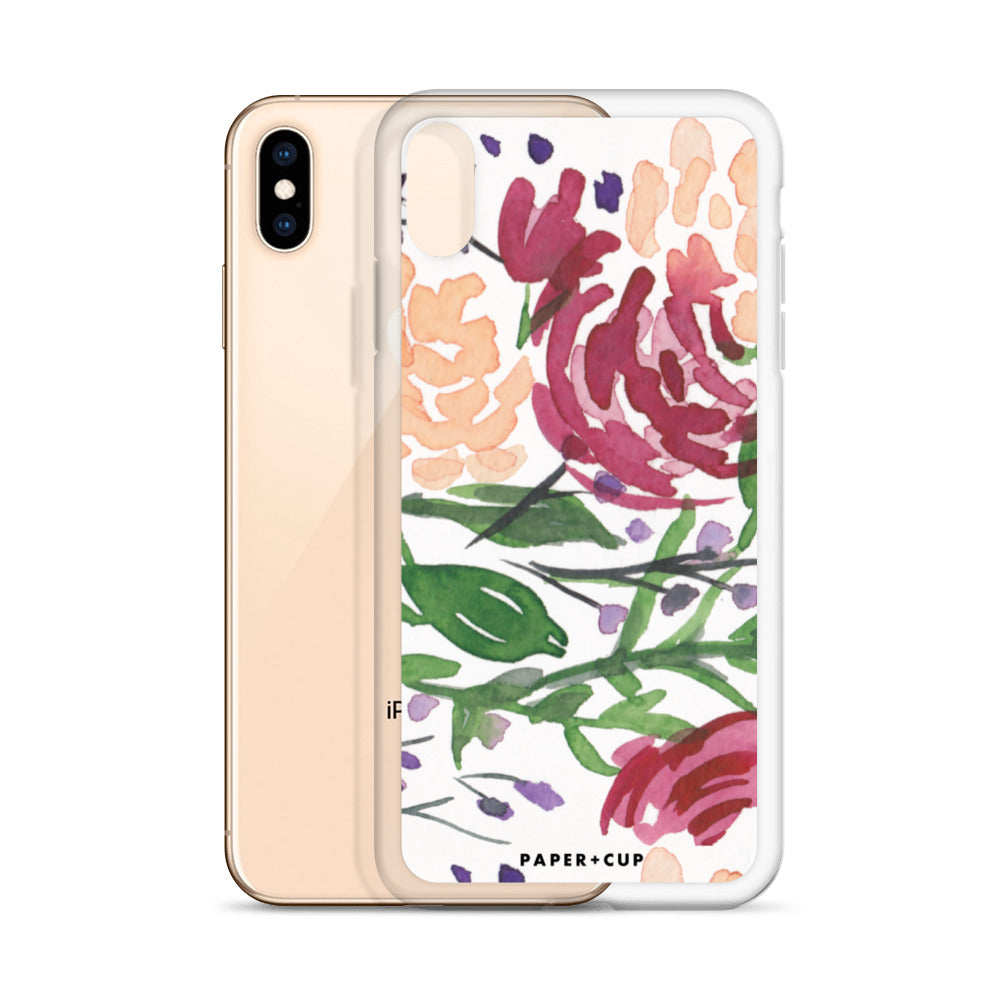 Mauve Floral iPhone Case
