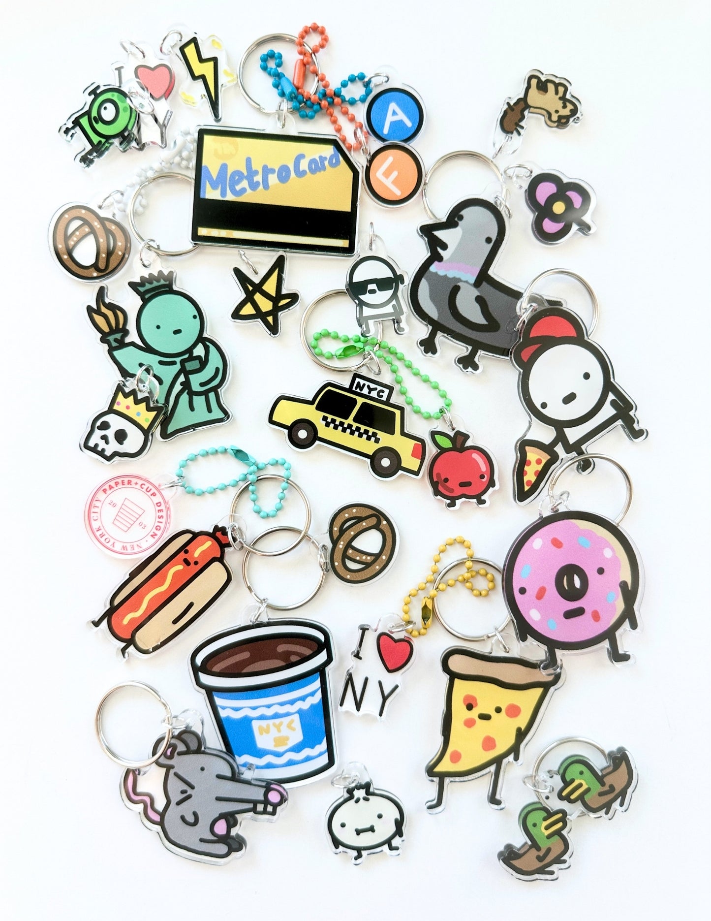 New York Series Charm Key Ring