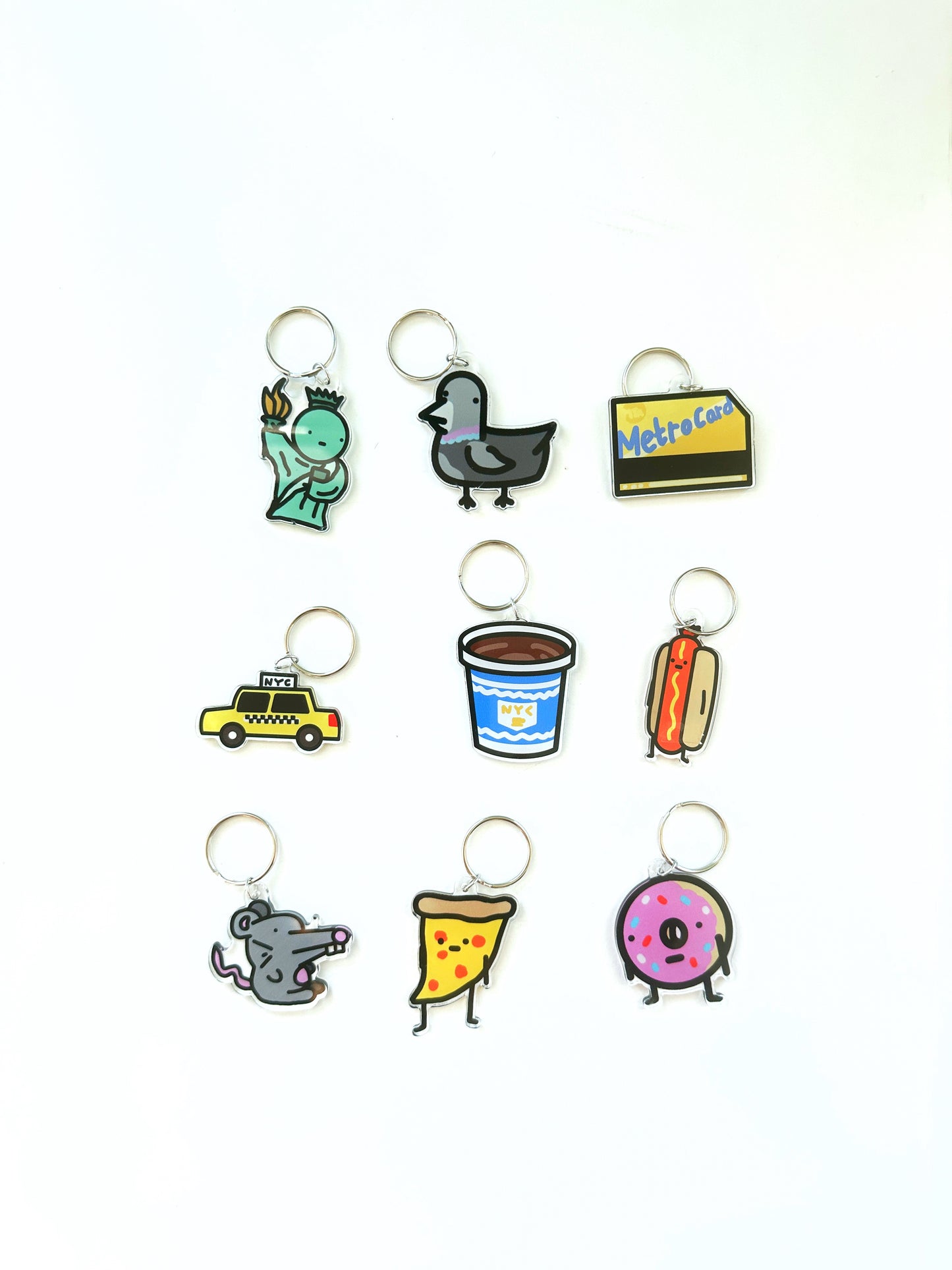 New York Series Charm Key Ring