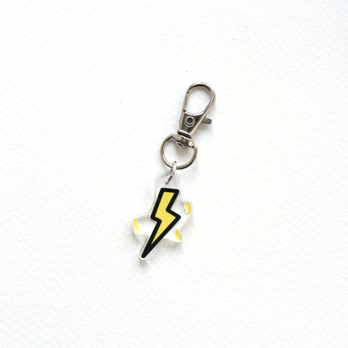 Lightning Bolt Charm Key Ring