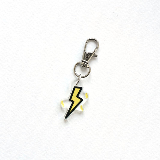 Lightning Bolt Charm Key Ring