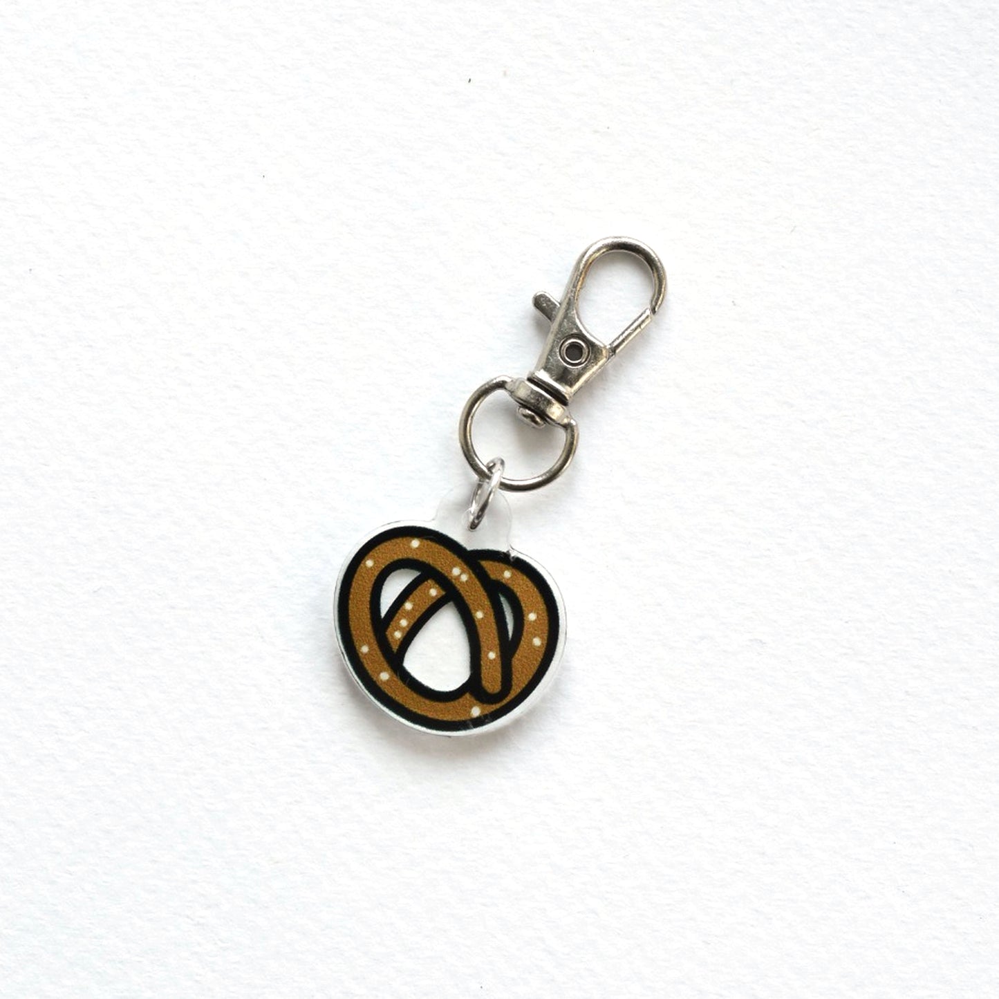 Pretzel Charm Key Ring