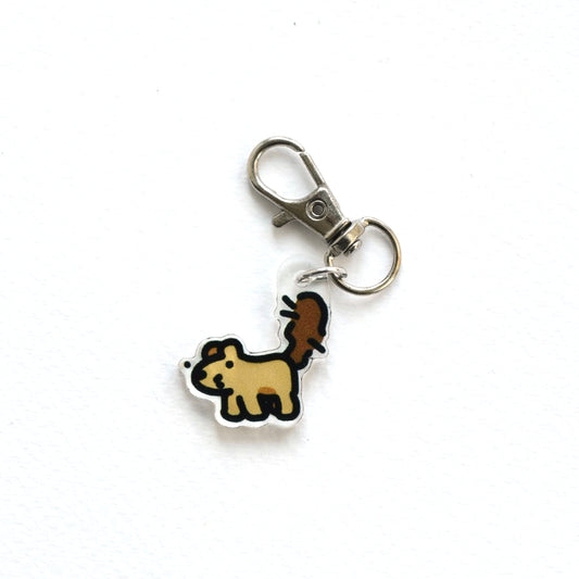 Squirrel Charm Key Ring