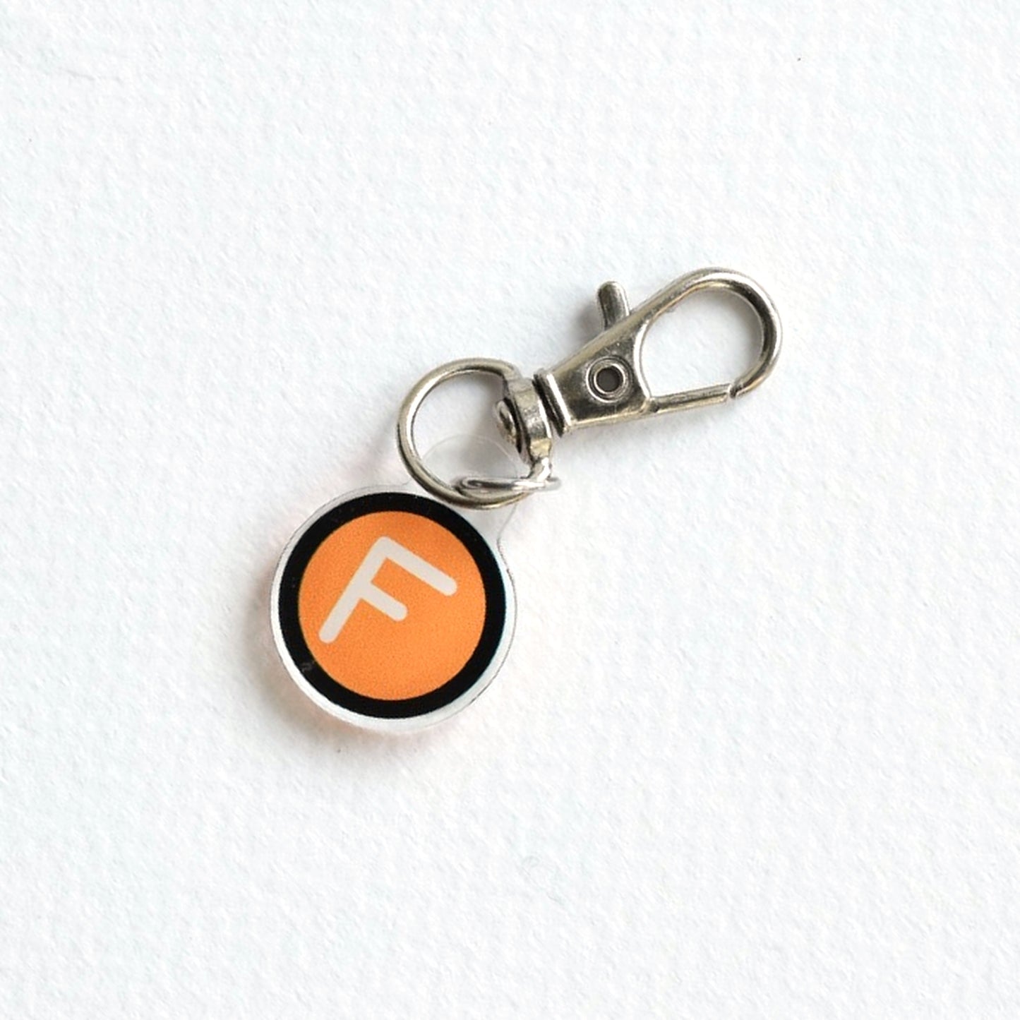 Subway F Train Charm Key Ring