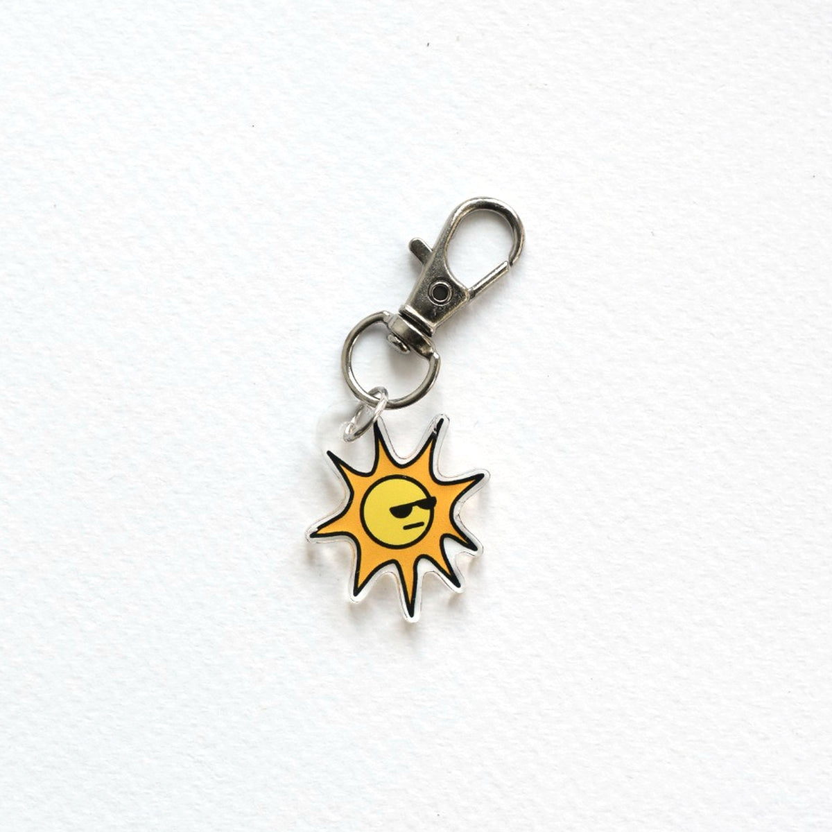 Sun Face Charm Key Ring
