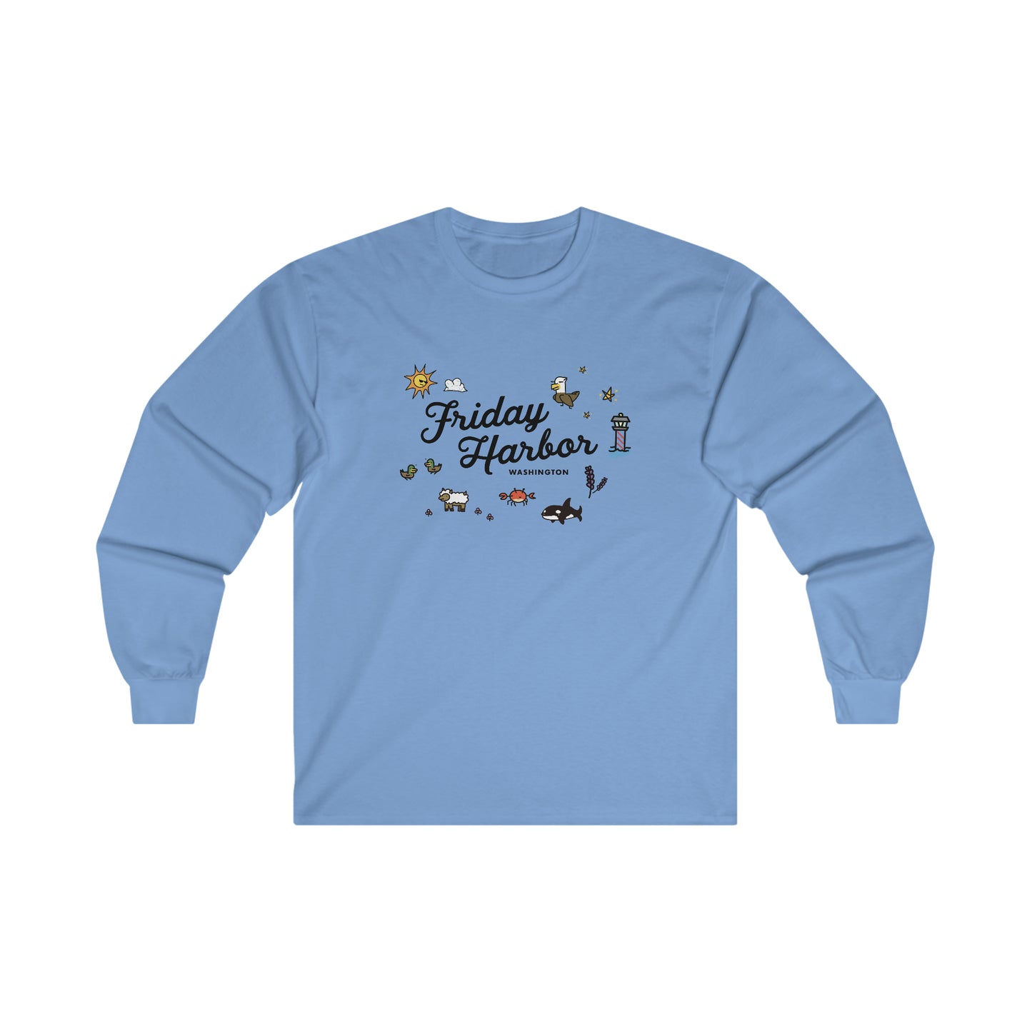 Friday Harbor Collage - Ultra Cotton Long Sleeve Tee