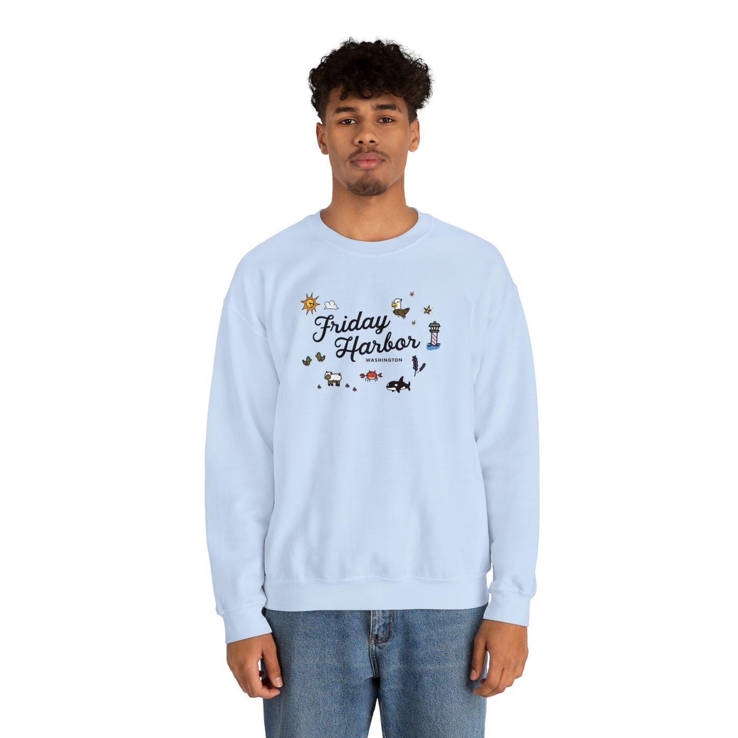 Friday Harbor Collage - Unisex Heavy Blend™ Crewneck Sweatshirt