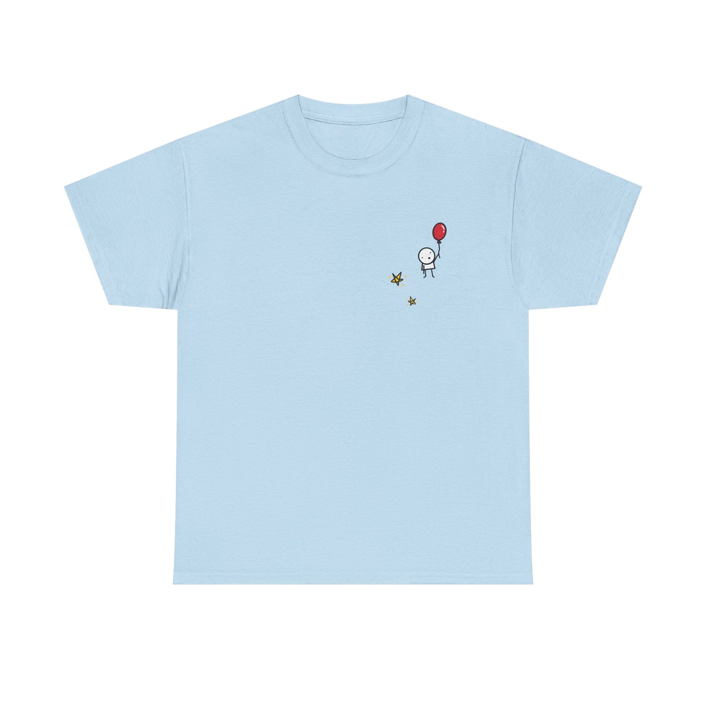 Boy with Balloon and Stars - Adult Heavy Cotton™ Tee