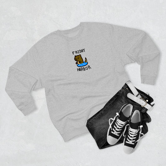 Friday Harbor Otter - Adult Crewneck Sweatshirt
