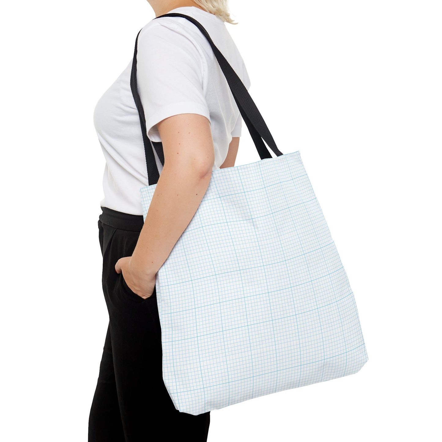 Lettered Blue Graph Tote