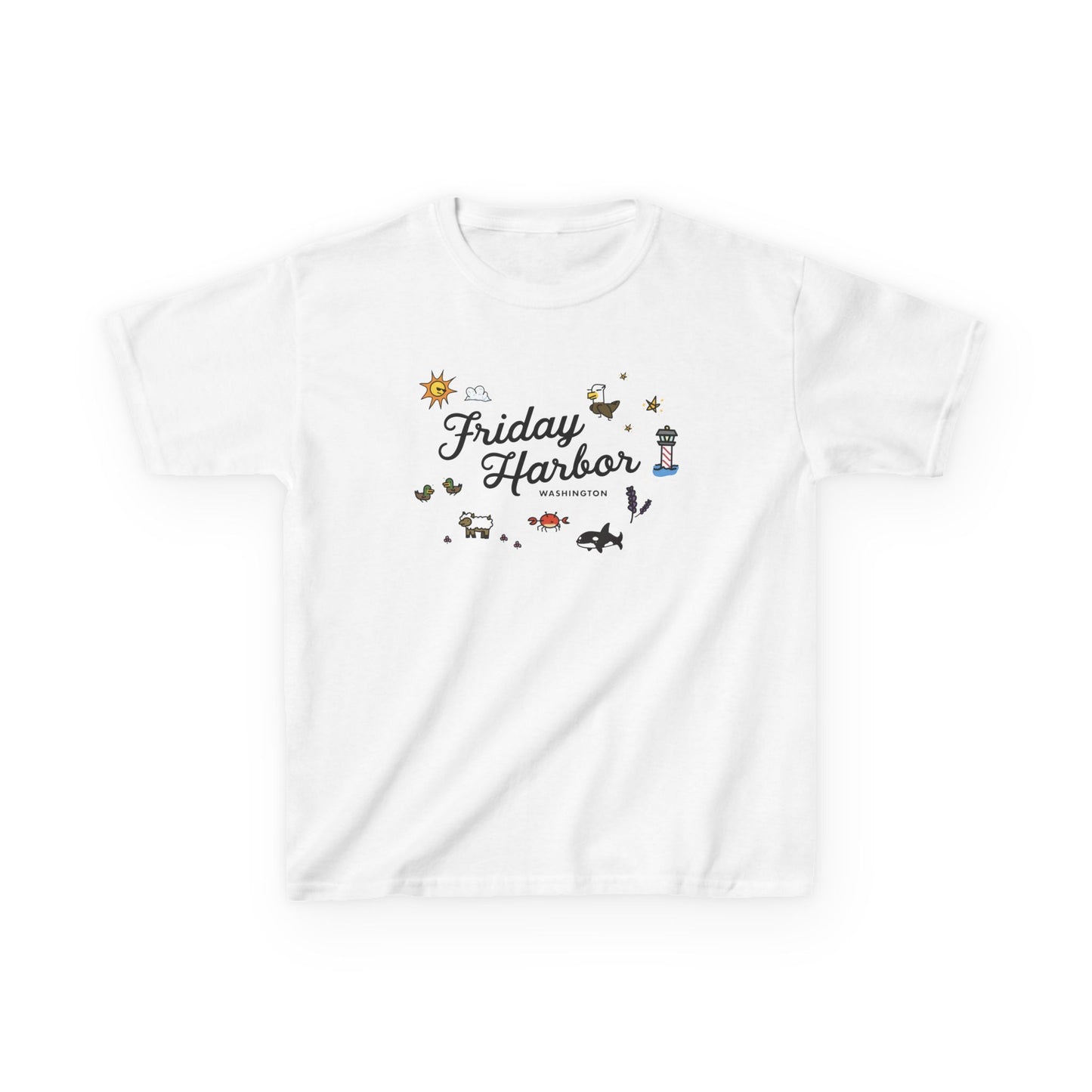 Friday Harbor Collage - Kids Heavy Cotton™ Tee
