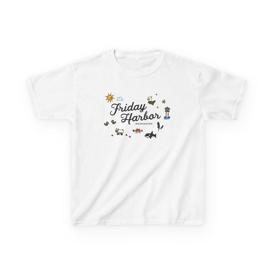 Friday Harbor Collage - Kids Heavy Cotton™ Tee