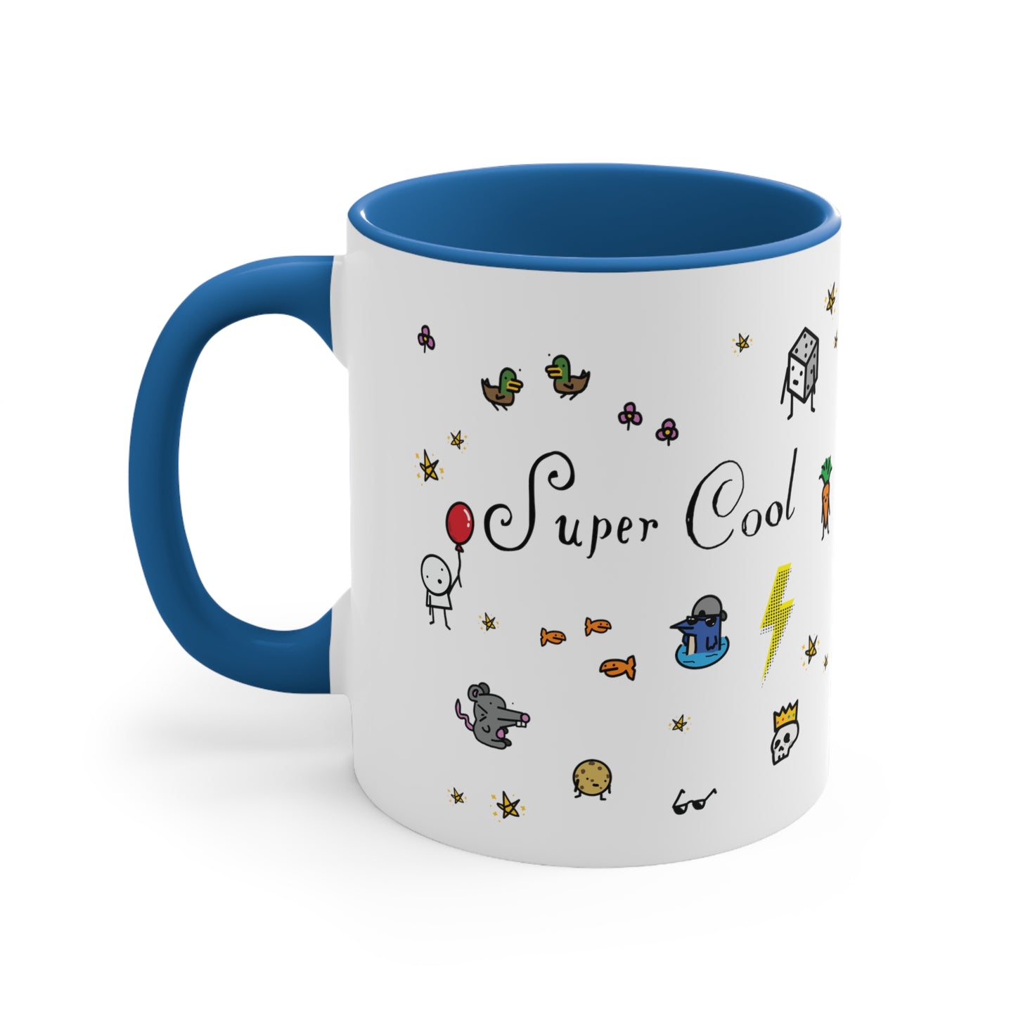 "Super Cool" Collage Accent Coffee Mug, 11oz