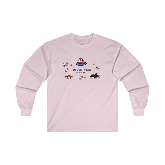 San Juan Island Collage - Ultra Cotton Long Sleeve Tee