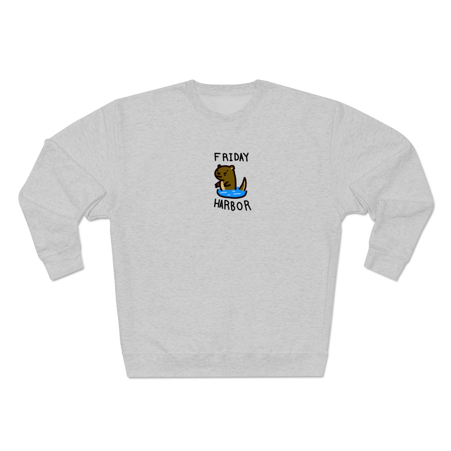 Friday Harbor Otter - Adult Crewneck Sweatshirt