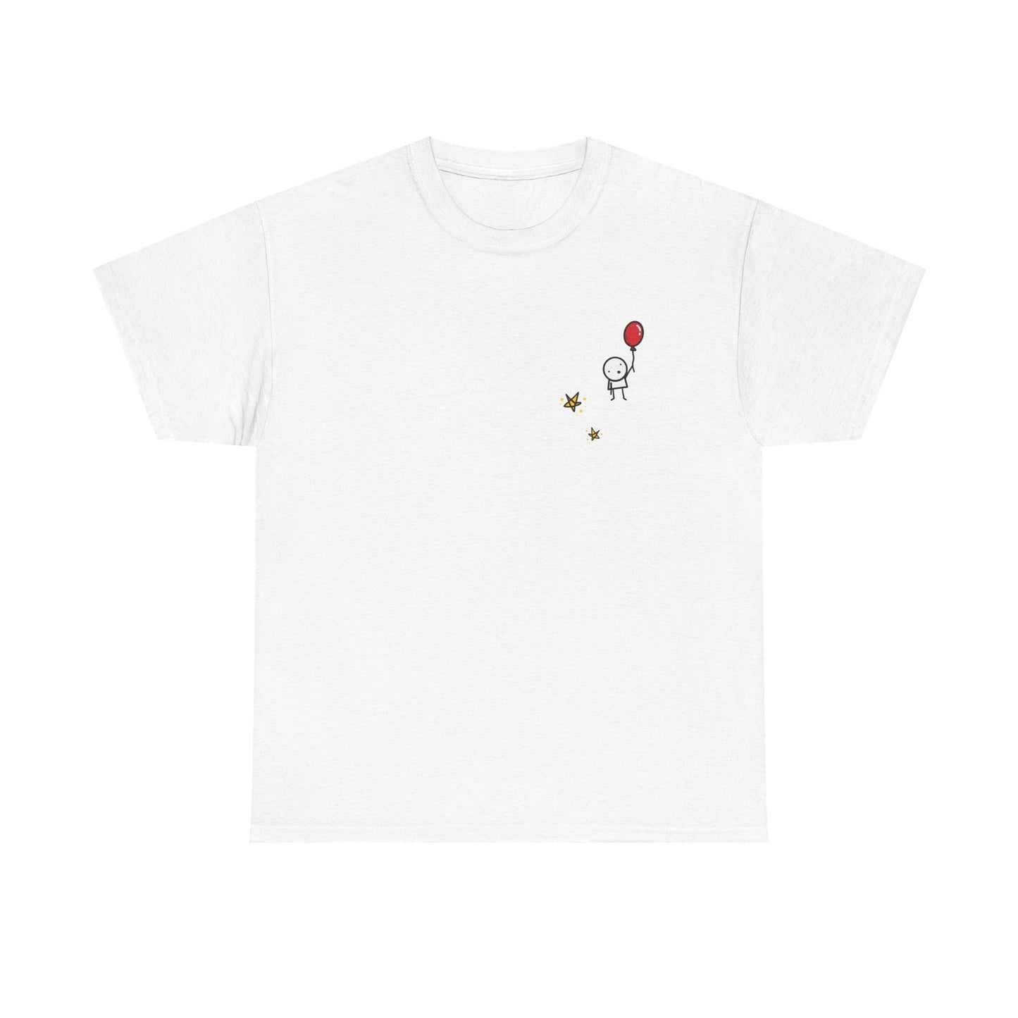 Boy with Balloon and Stars - Adult Heavy Cotton™ Tee