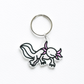 Axolotl charm key ring
