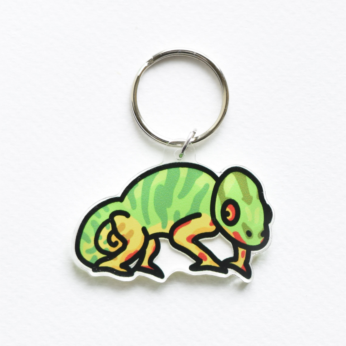 Chameleon charm key ring