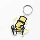 Golden boy charm key ring