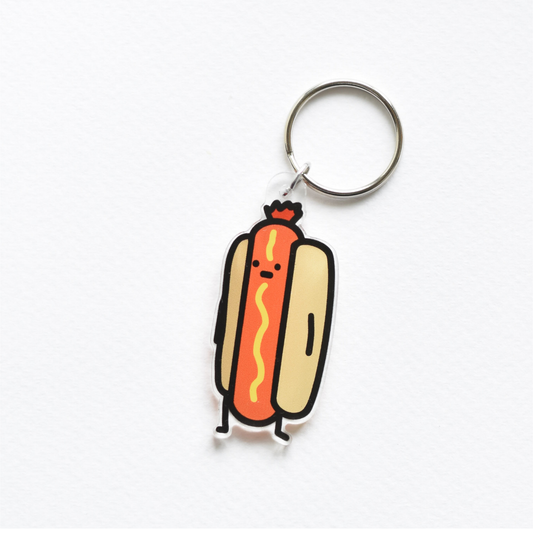 Hot dog Charm Key Ring