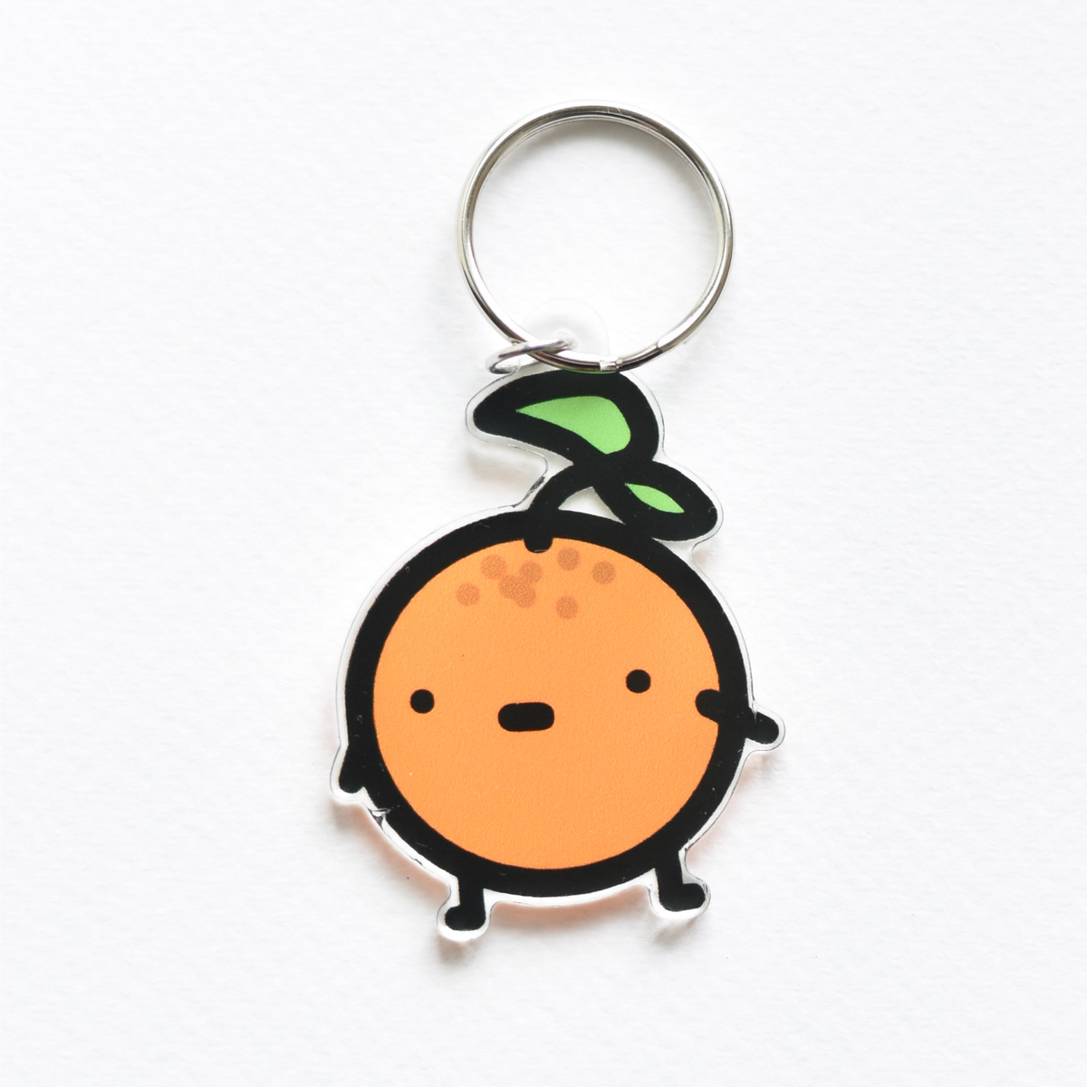 Orange Charm Key Ring