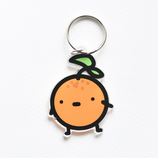 Orange Charm Key Ring